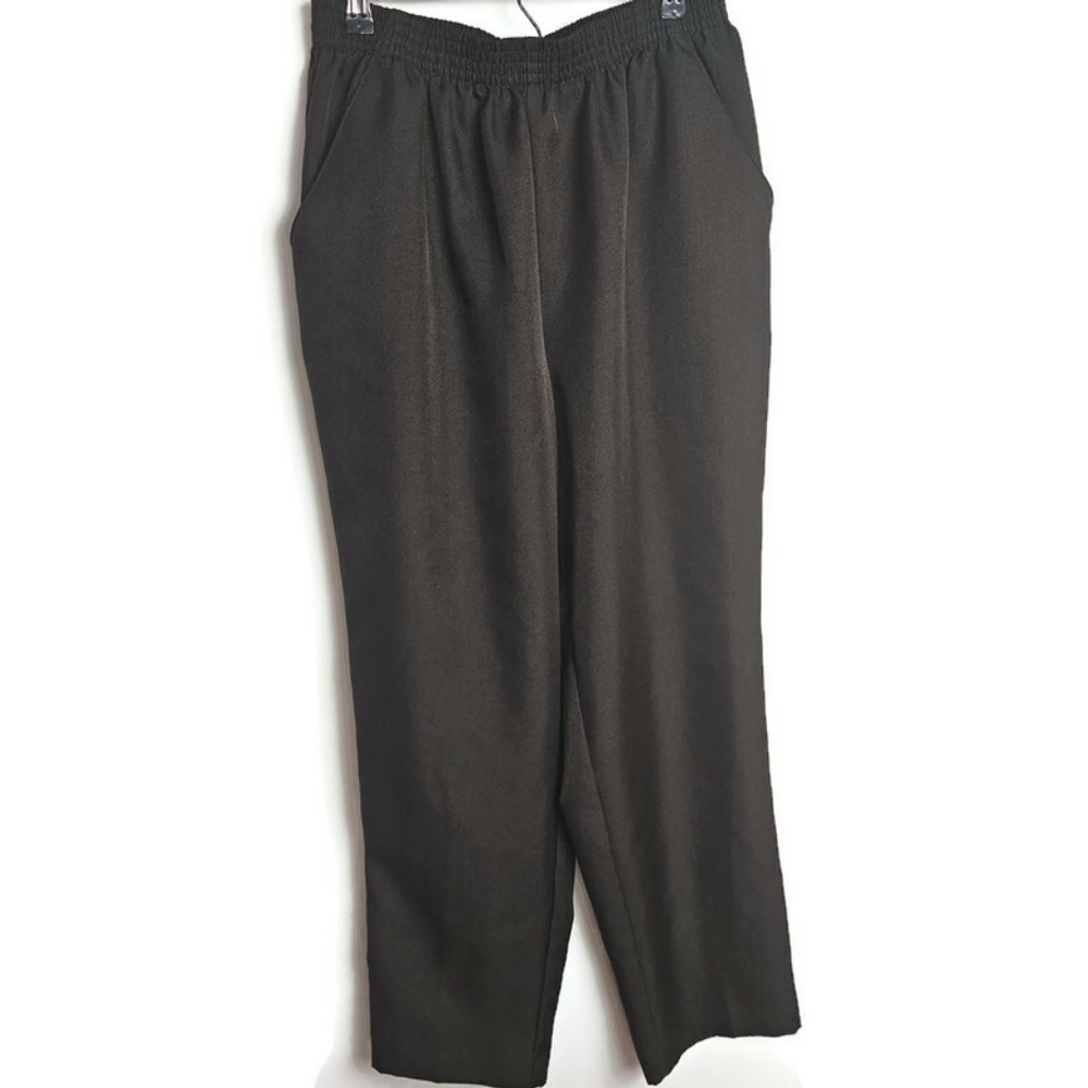 Donnkenny Women's Petite Brown Pull on Dress Pants Size 18WP